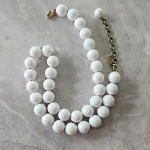 Vintage Monet White Necklace